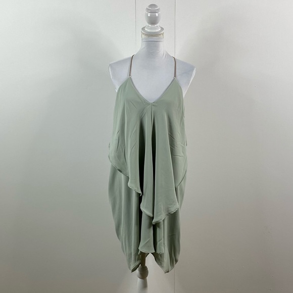 charlotte russe sleeveless drerss sz large olive - Picture 1 of 3